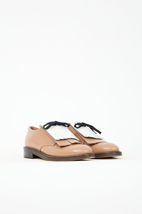 Marni Leather Kiltie Fringe Derby