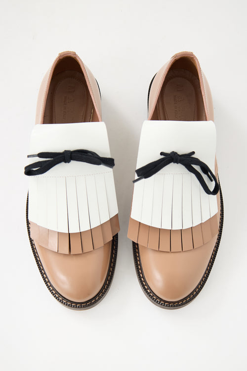 Marni Leather Kiltie Fringe Derby