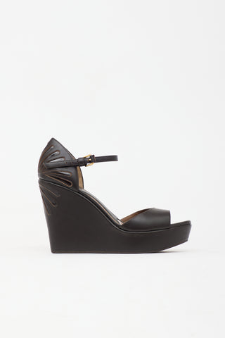 Marni Leather Platform Wedge Sandal