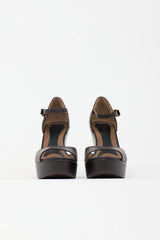 Marni Leather Platform Wedge Sandal