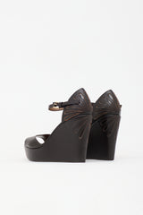 Marni Leather Platform Wedge Sandal