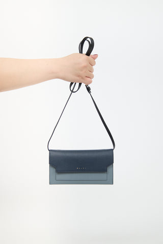 Marni Leather Saffiano Crossbody Bag