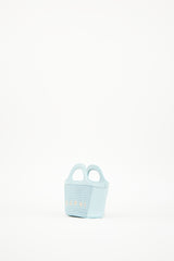 Marni Light Blue Raffia & Leather Micro Tropicalia Tote