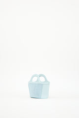Marni Light Blue Raffia & Leather Micro Tropicalia Tote