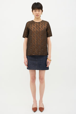 Marni Metallic Jacquard Top