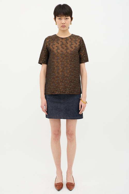 Marni Metallic Jacquard Top