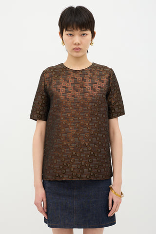 Marni Metallic Jacquard Top