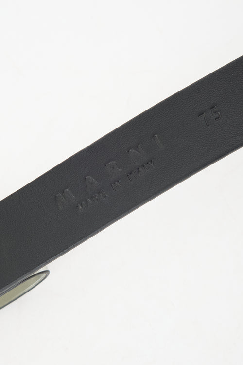 Marni Metallic Leather Bow Belt