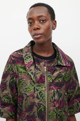 Marni Multicolour Leaf Belted Jacket