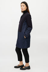 Marni Navy Wool Quilted Jacket