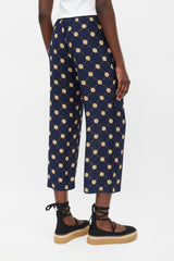 Marni Navy & Yellow Floral Pant