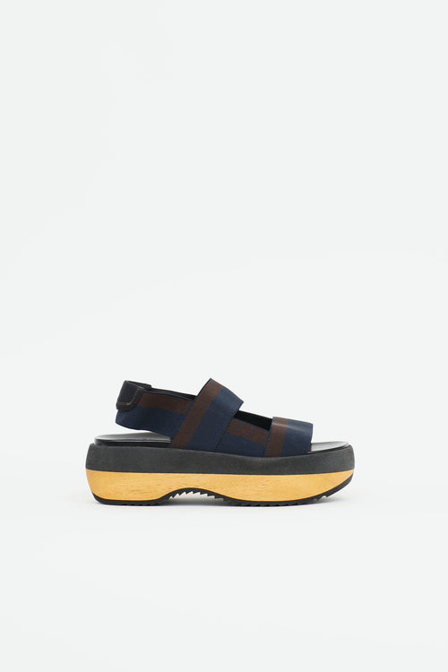 Marni Wood Platform Sandal