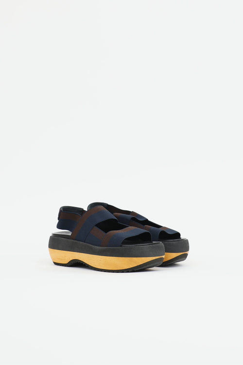 Marni Wood Platform Sandal