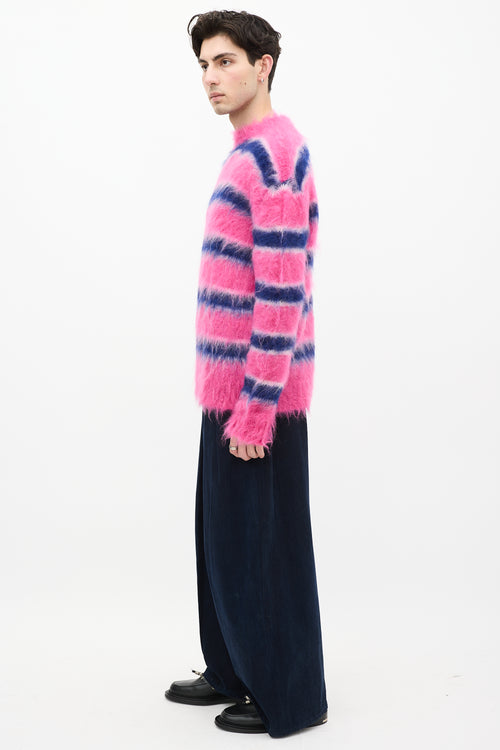 Marni Pink & Blue Mohair Fuzzy Wuzzy Sweater