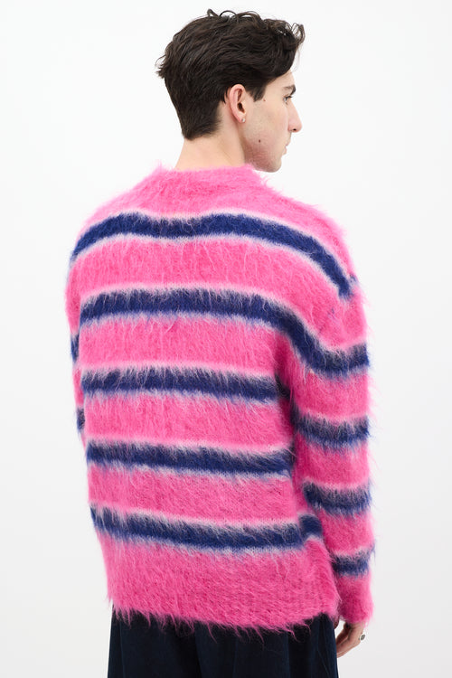 Marni Pink & Blue Mohair Fuzzy Wuzzy Sweater