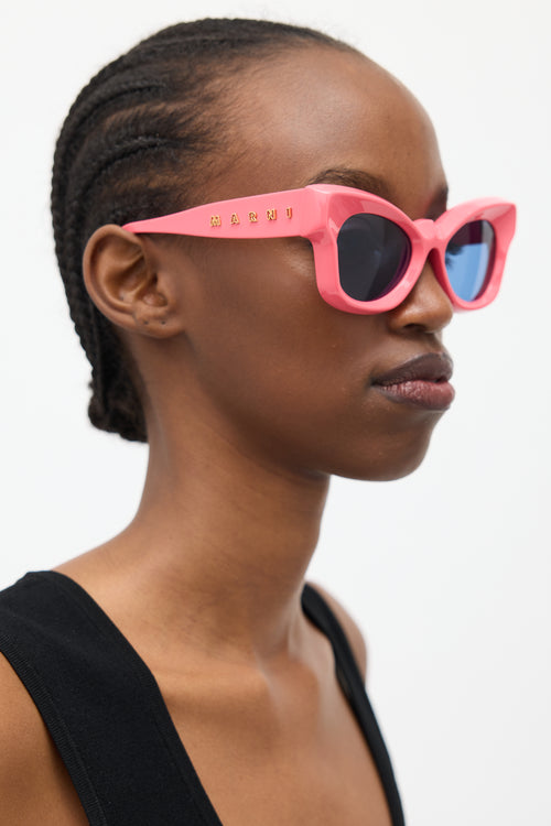 Marni Pink Magneticus Tapered Sunglasses