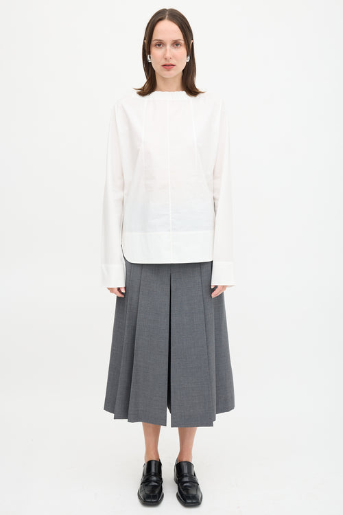 Marni Poplin Tie Blouse