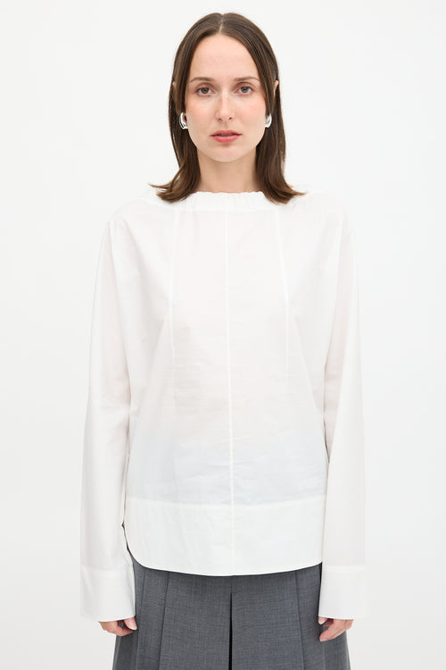 Marni Poplin Tie Blouse