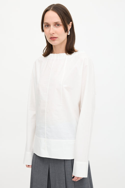 Marni Poplin Tie Blouse