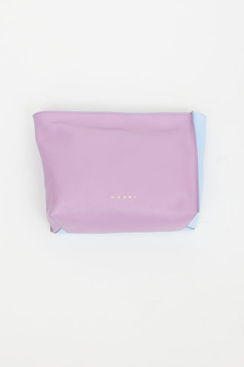Marni Purple & Blue Leather Museo Pouch