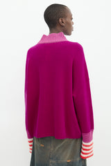 Marni Purple & Multi Wool Mock Neck Sweater