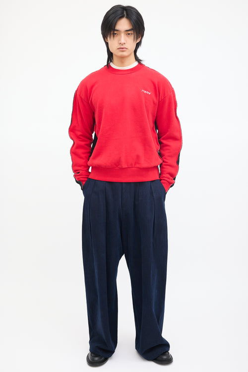 Marni Red & Black Stitched Trim Sweatshirt