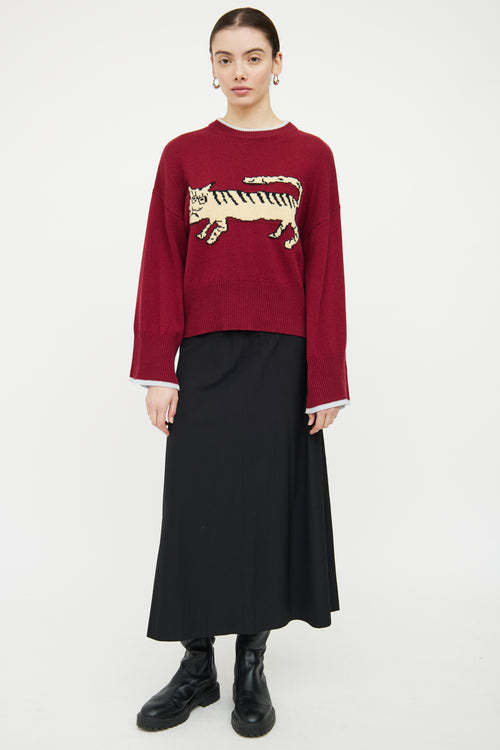 Marni X Maria Magdalena Suarez Red & Multicolour Knit Sweater