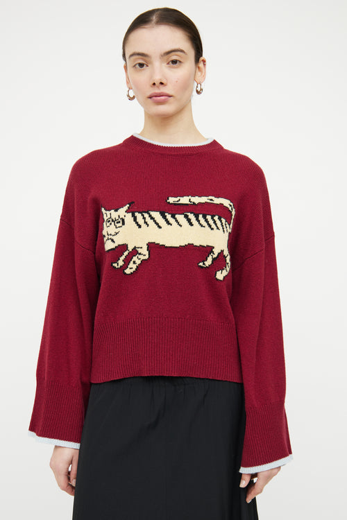 Marni X Maria Magdalena Suarez Red & Multicolour Knit Sweater