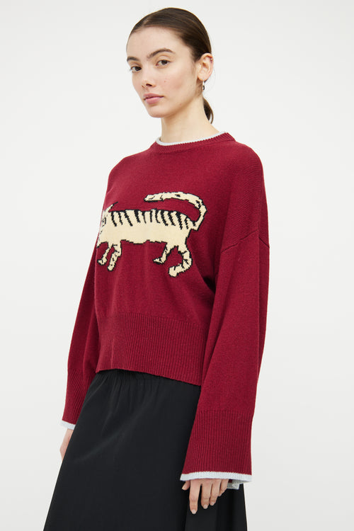 Marni X Maria Magdalena Suarez Red & Multicolour Knit Sweater