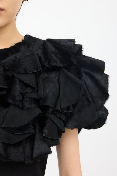 Marni Ruffled Fur Bolero