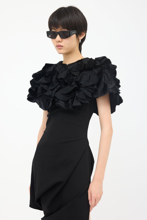 Marni Ruffled Fur Bolero