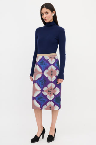 Marni SS 2009 Floral Midi Skirt