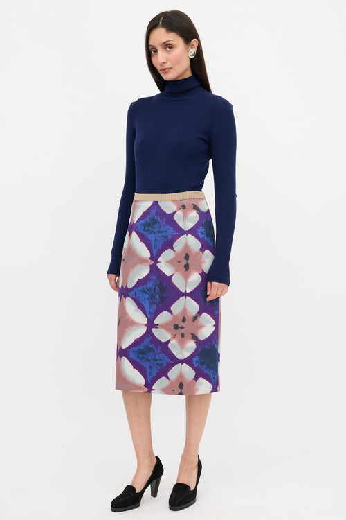 Marni SS 2009 Floral Midi Skirt
