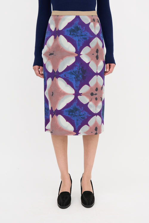 Marni SS 2009 Floral Midi Skirt