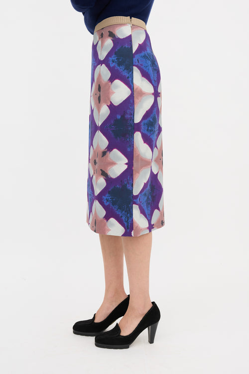 Marni SS 2009 Floral Midi Skirt
