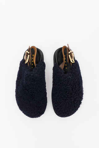 Marni Shearling Fussbett Mule