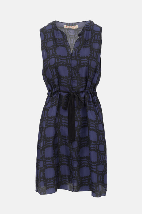Marni Silk Printed Midi Dress