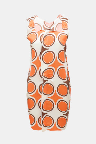 Marni Silk Twill Printed Shift Dress