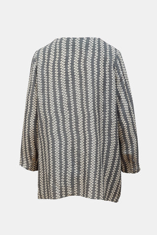 Marni Silk Asymmetrical Printed Blouse