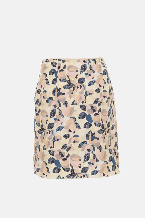 Marni Silk Printed Mini Skirt