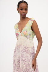 Marni Silk Sheer Mixed Floral Dress