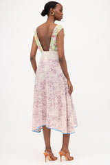 Marni Silk Sheer Mixed Floral Dress
