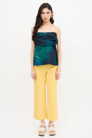 Marni Taffeta Printed Drape Top