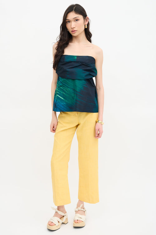 Marni Taffeta Printed Drape Top