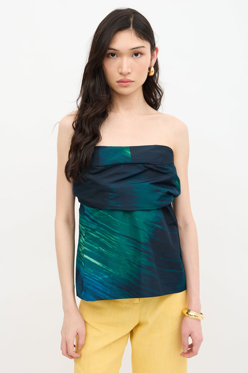 Marni Taffeta Printed Drape Top