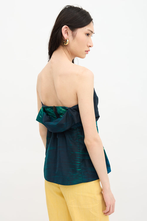 Marni Taffeta Printed Drape Top