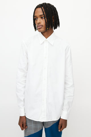 Marni White & Navy Panel Shirt