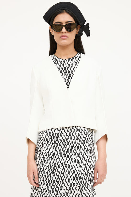 Marni Crop Collarless Blazer