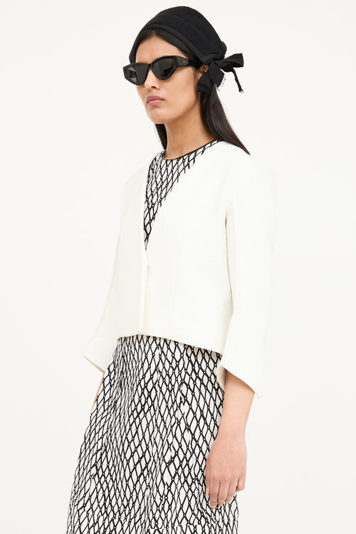 Marni Crop Collarless Blazer