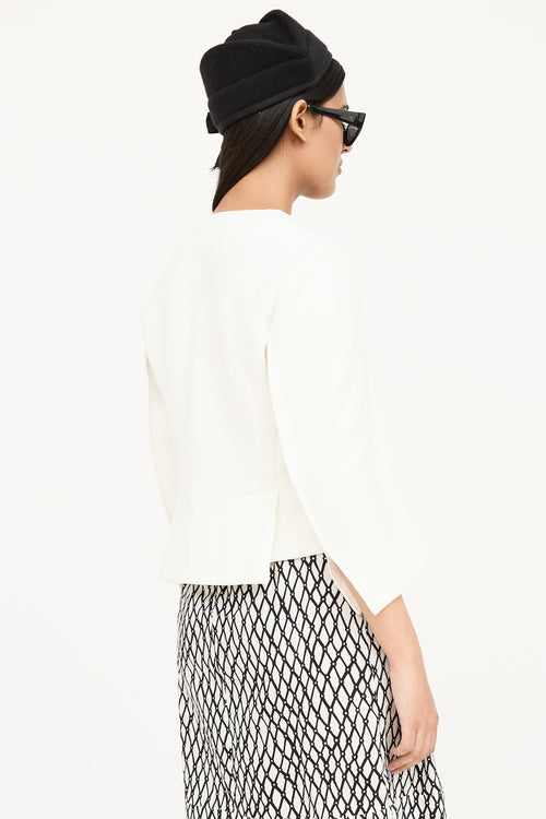Marni Crop Collarless Blazer